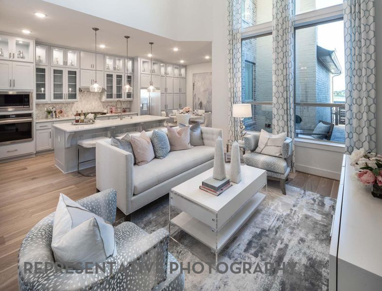 Furnished interior view inside a new home in Bridgeland, Cypress (Image 14).