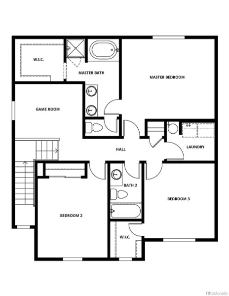2D floor plan layout of this home in Hidden Creek, Frederick, CO (Image 4).
