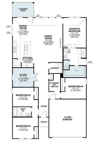 2D floor plan layout of this home in Verandah, Royse City, TX (Image 3). 2D floor plan layout of this home in Verandah, Royse City, TX (Image 3).
