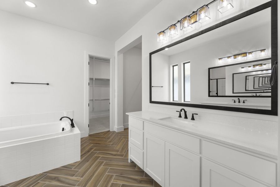 Representative furnished interior of a home built from the 5042 by Tradition Homes in Lakewood at Brookhollow – 60′ Lots, Prosper (Image 11).