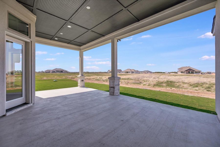 Exterior details and patio area of a home in Leander Estates, Leander (Image 19).