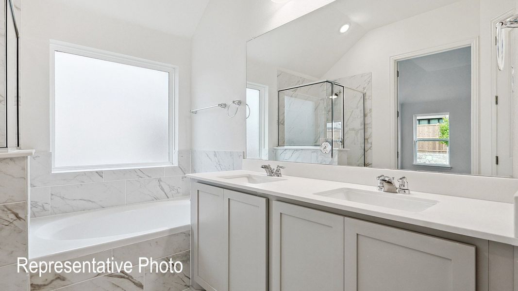 Furnished interior view inside a new home in Green Meadows Premier, Celina (Image 14).