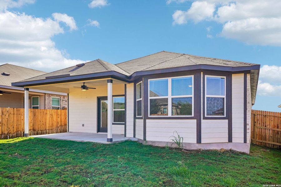 Exterior details and patio area of a home in Sagebrooke - Premier Series, San Antonio (Image 29).