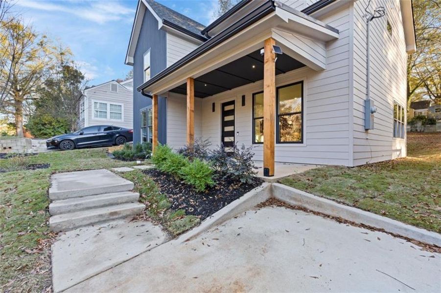 Exterior details and patio area of a home in , Atlanta (Image 28).