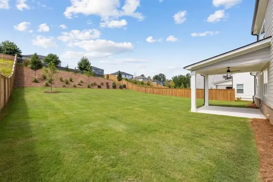 Exterior details and patio area of a home in Hillshire, Cumming (Image 3).