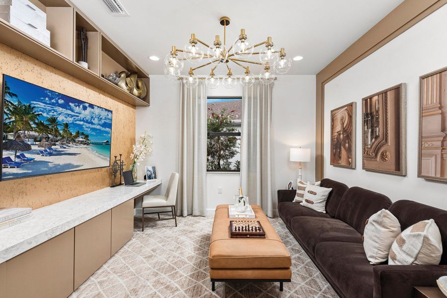 Representative furnished interior of a home built from the Exuma by GL Homes in Valencia Harbor (55+), Fort Myers (Image 12).