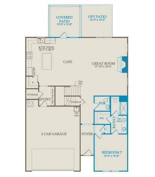 2D floor plan layout of this home in Briar Creek, Atlanta, GA (Image 2).