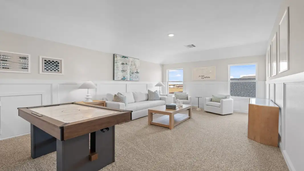 Furnished interior view inside a new home in East Williams Cove, Conroe (Image 24).
