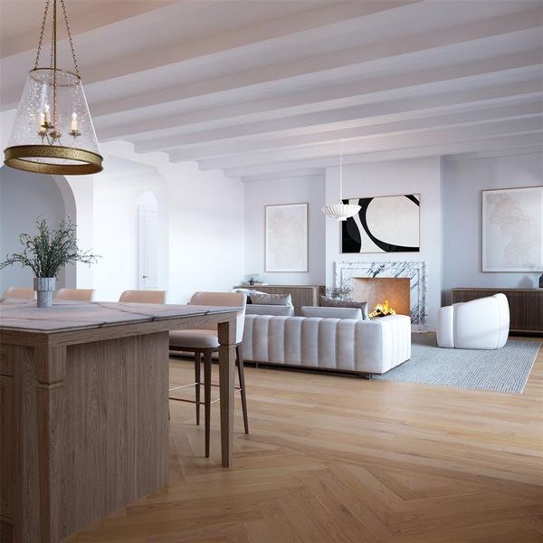 Furnished interior view inside a new home in , Dallas (Image 8).