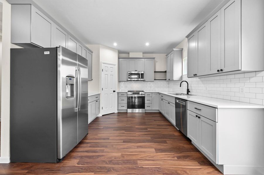 Kitchen with plenty of cabinet space Kitchen with plenty of cabinet space