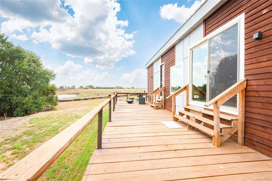 Deck featuring a rural view Deck featuring a rural view