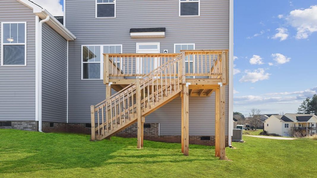 Exterior details and patio area of a home in Shadowood II, Seneca (Image 20).