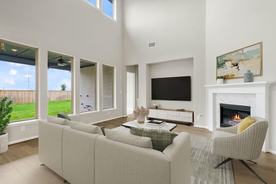 Furnished interior view inside a new home in Bridgeland, Cypress (Image 10).