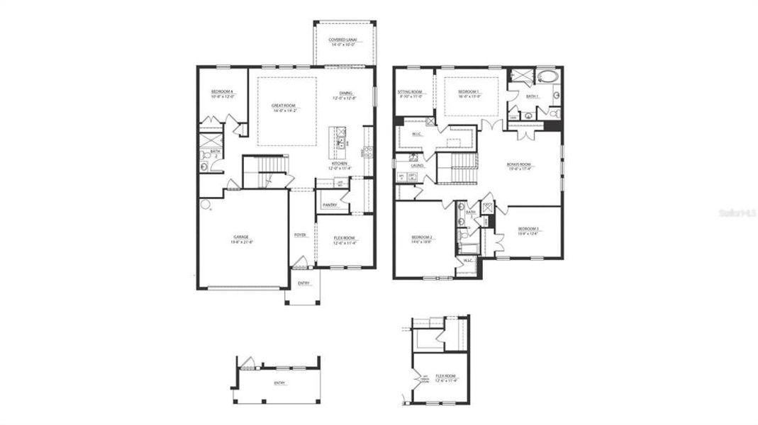 2D floor plan layout of this home in Oakfield Trails, Parrish, FL (Image 2). 2D floor plan layout of this home in Oakfield Trails, Parrish, FL (Image 2).