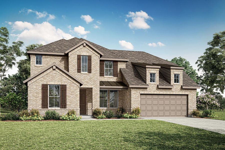 Representative exterior photo of a completed home built from the Logan by Tri Pointe Homes in Somerset Park, Rockwall, TX (Image 19).