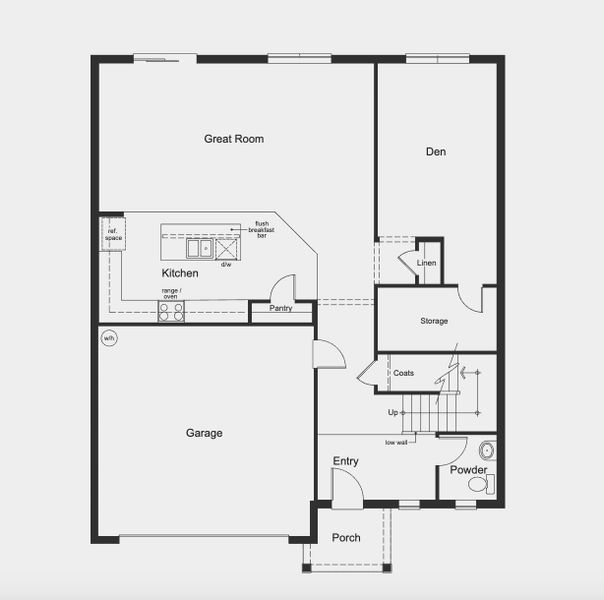 2D floor plan layout for the Plan 2766 by KB Home in Cedar Crossings II, Haines City, FL (Image 3). 2D floor plan layout for the Plan 2766 by KB Home in Cedar Crossings II, Haines City, FL (Image 3).