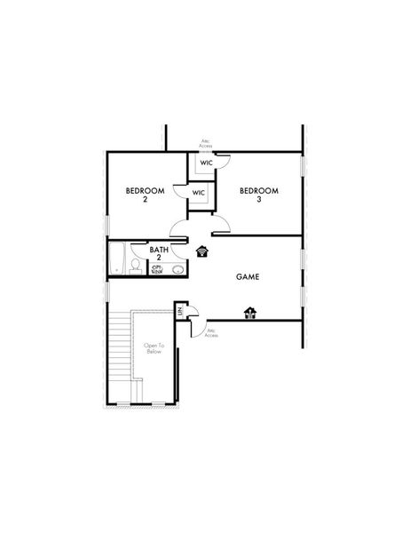 2D floor plan layout for the Maple by Impression Homes in Northspur, Terrell, TX (Image 4). 2D floor plan layout for the Maple by Impression Homes in Northspur, Terrell, TX (Image 4).