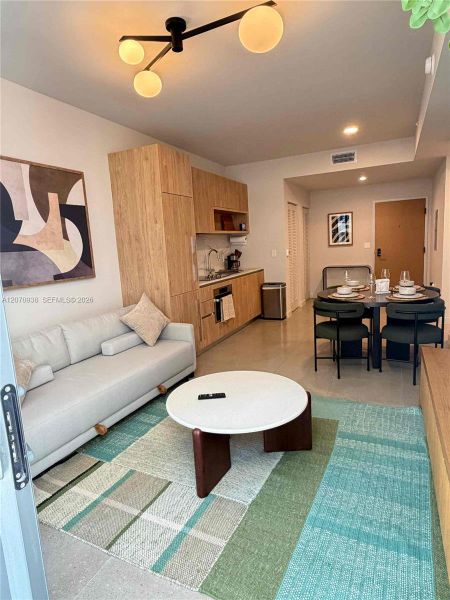 Furnished interior view inside a new home in , Miami (Image 11).