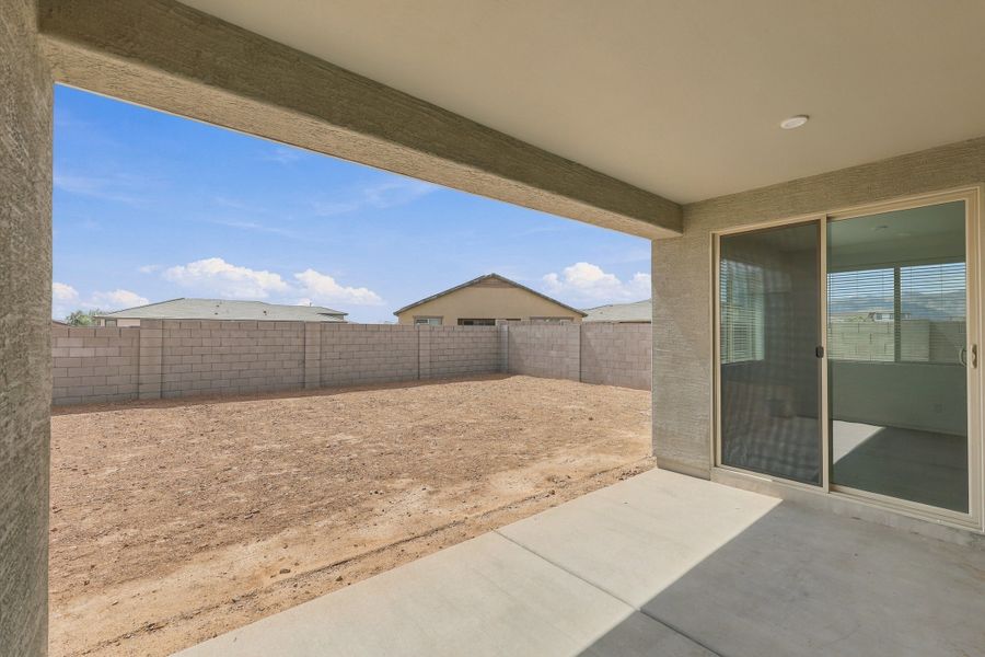 Exterior details and patio area of a home in Tirreno at IronWing, Litchfield Park (Image 3).