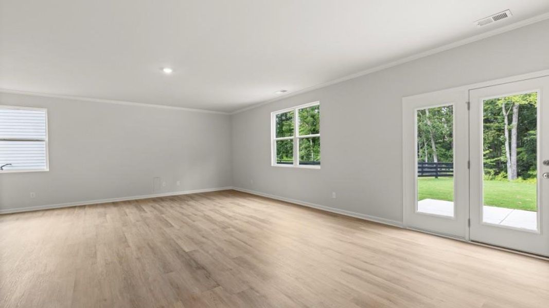 Spacious, unfurnished interior of a new home in Northwoods at Mirror Lake, Villa Rica (Image 20). Spacious, unfurnished interior of a new home in Northwoods at Mirror Lake, Villa Rica (Image 20).