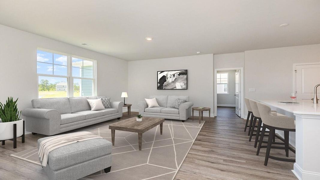 Furnished interior view inside a new home in Carolina Groves, Moncks Corner (Image 8). Furnished interior view inside a new home in Carolina Groves, Moncks Corner (Image 8).