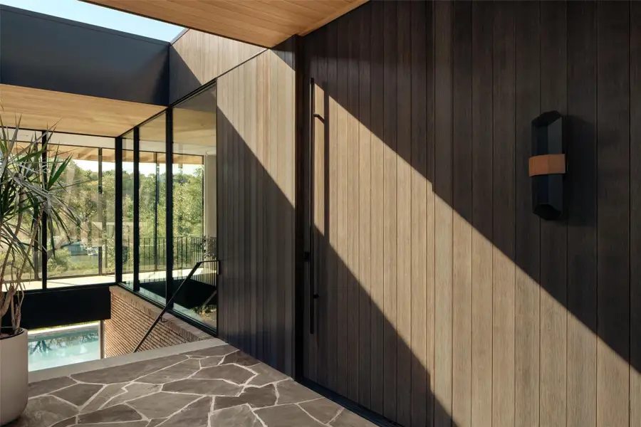 Exterior details and patio area of a home in , Austin (Image 14).