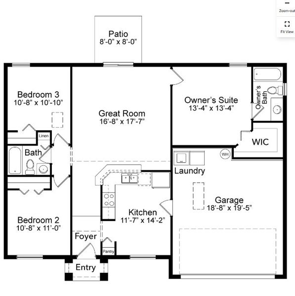 2D floor plan layout for the The Providence by Southern Homes in Sand Lake Groves, Bartow, FL (Image 2). 2D floor plan layout for the The Providence by Southern Homes in Sand Lake Groves, Bartow, FL (Image 2).