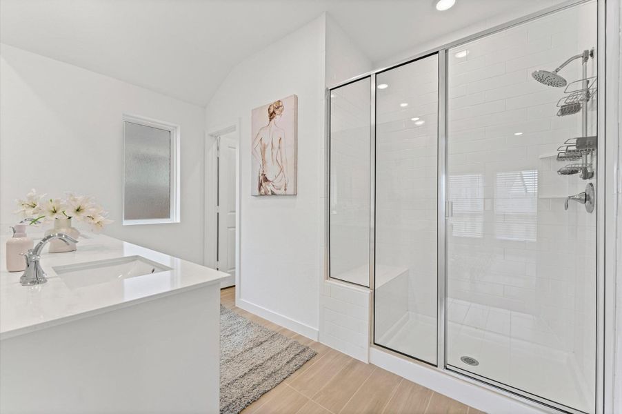 Master bath with large sit in shower Master bath with large sit in shower