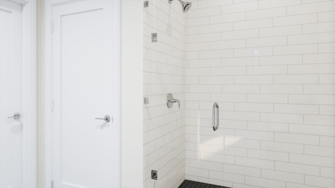 Primary Bathroom Room Virtual Rendering | Daybreak Floorplan | Elara at Moonlight | New Homes in Maricopa, AZ by Landsea Homes