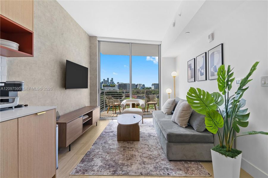 Furnished interior view inside a new home in , Miami (Image 18).