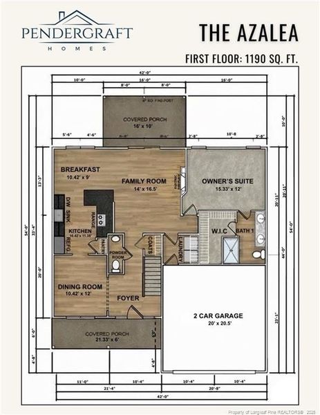 FIRST FLOOR - 1190 SQ. FT.