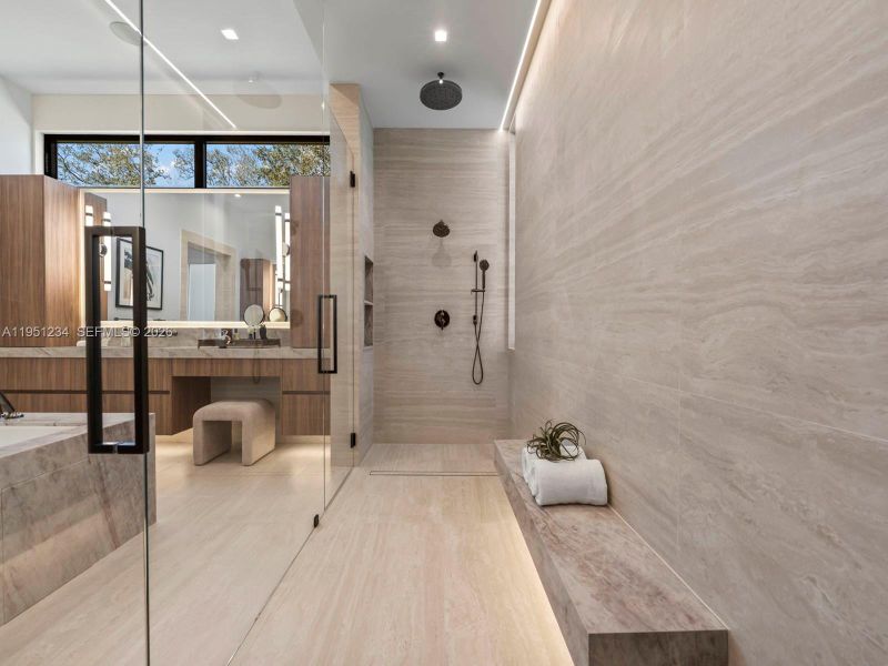 Furnished interior view inside a new home in , Palmetto Bay (Image 36).