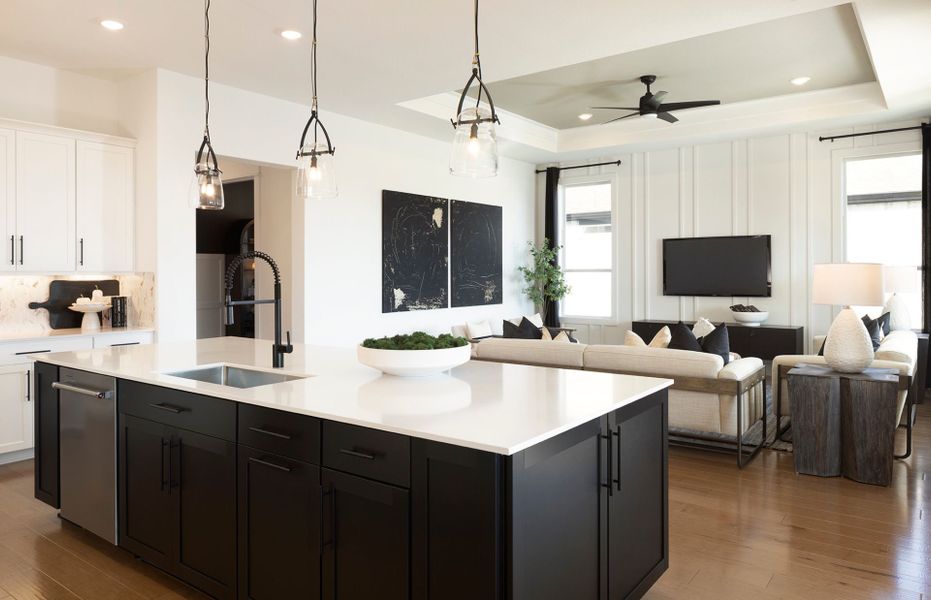 Furnished interior view inside a new home in 6 Creeks, Kyle (Image 8).