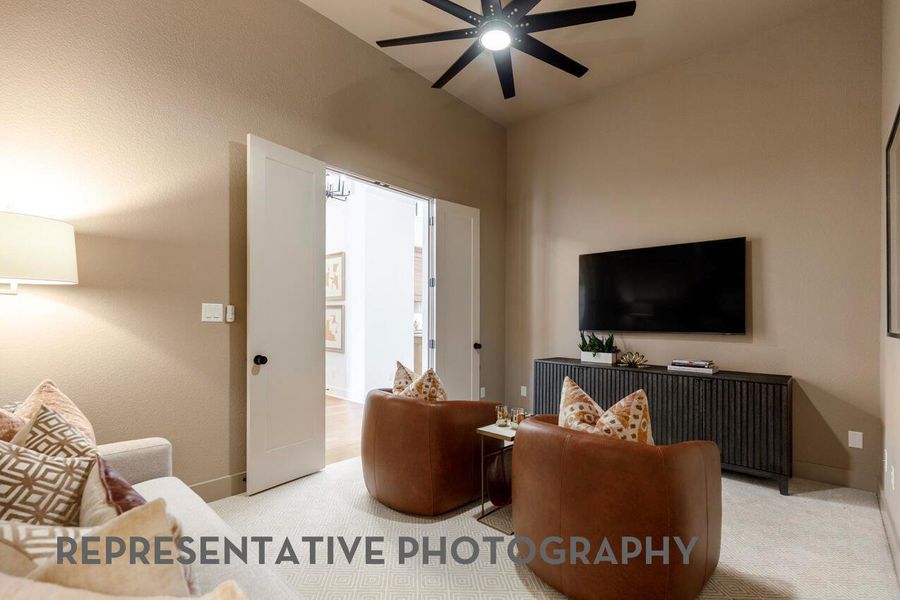 Furnished interior view inside a new home in 6 Creeks at Waterridge, Kyle (Image 33). Furnished interior view inside a new home in 6 Creeks at Waterridge, Kyle (Image 33).