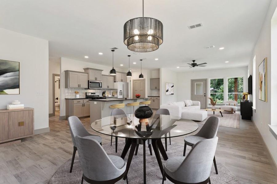 Furnished interior view inside a new home in , Lindale (Image 9). Furnished interior view inside a new home in , Lindale (Image 9).