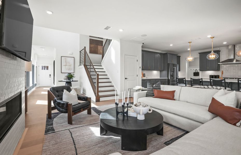 Representative furnished interior of a home built from the Leyton by Pulte Homes in Elmbrook, Matthews (Image 7).