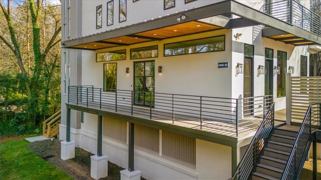Exterior details and patio area of a home in , Atlanta (Image 44).