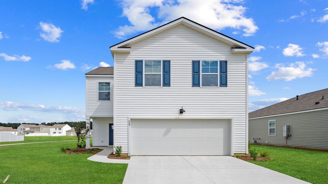 Representative exterior photo of a completed home built from the AISLE by D.R. Horton in The Retreat at East Argent, Ridgeland, SC (Image 1).