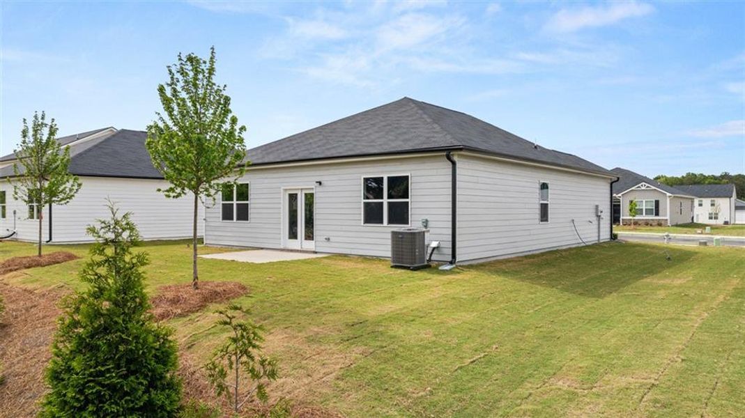 Exterior details and patio area of a home in Champion's Run, Lithonia (Image 24).
