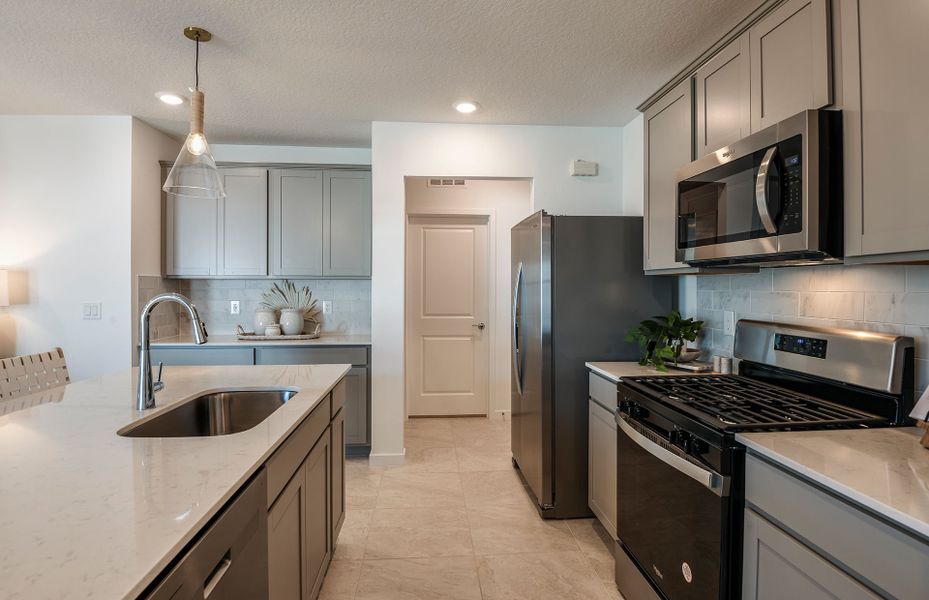 Ample amount of Countertops and Storage Space