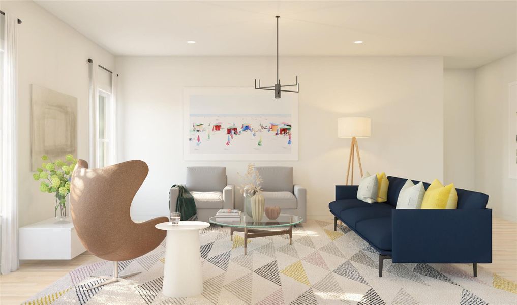 Cozy great room (*Artist rendering used for illustration purposes only.)