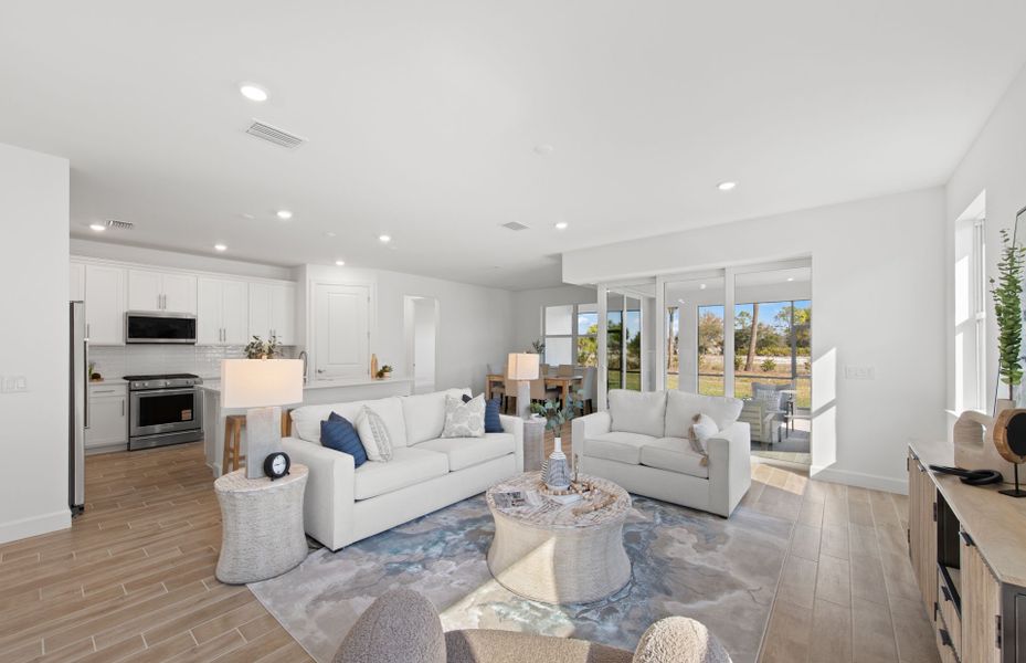 Furnished interior view inside a new home in TerraWalk at Babcock Ranch, Alva (Image 17).