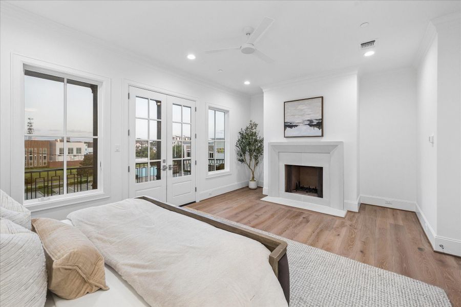 3rd floor features this gorgeous primary suite plus a secondary bedroom.