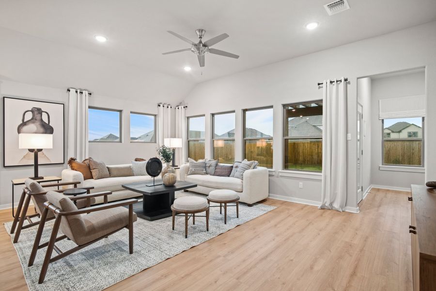 Living Room in the Diamond home plan by Trophy Signature Homes – REPRESENTATIVE PHOTO