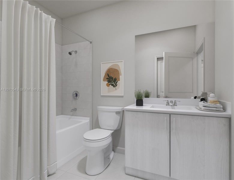 Furnished interior view inside a new home in Villas De San Diego, Miami (Image 13).