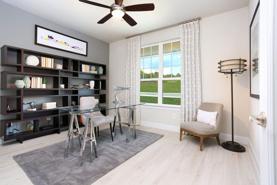 Representative furnished interior of a home built from the Edgebrooke 2460 by Brohn Homes in Edgebrooke, Pflugerville (Image 14).