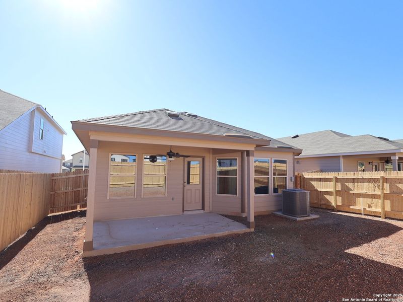 Exterior details and patio area of a home in Park Place, New Braunfels (Image 4).