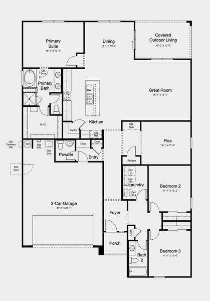 2D floor plan layout for the London by Taylor Morrison in Alamar, Avondale, AZ (Image 3). 2D floor plan layout for the London by Taylor Morrison in Alamar, Avondale, AZ (Image 3).