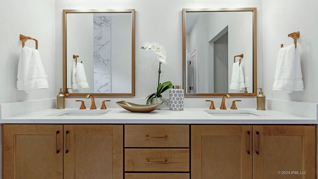 Furnished interior view inside a new home in The Courtyards at Bailey Farm, Dacula (Image 22).