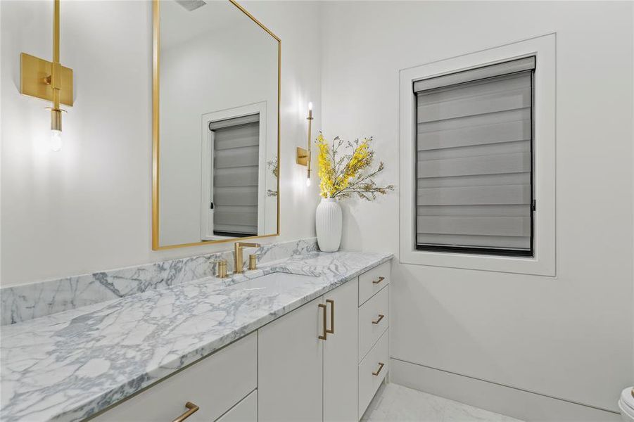 Half bath with vanity Half bath with vanity